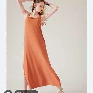 Athleta orange Arrival dress lightweight dress nwt